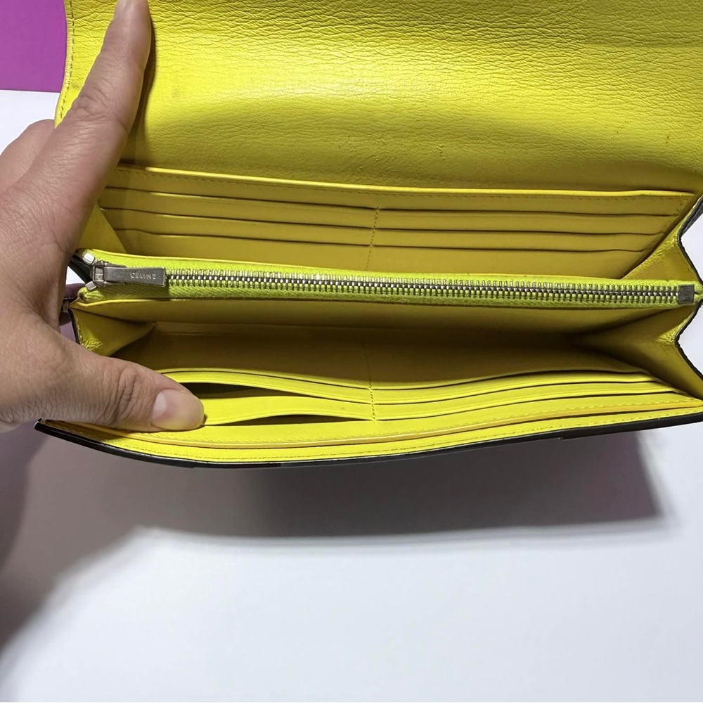Celine Yellow and Gray Leather Accessory - Picture 5 of 7